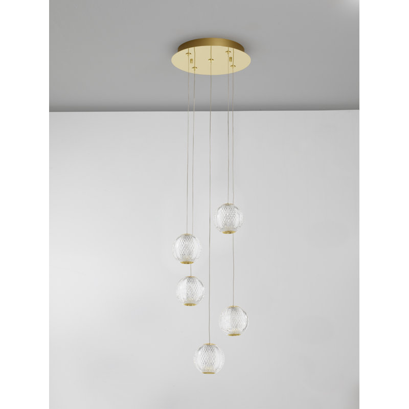 5 - Light Gold LED Sphere Pendant