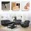 Ensemble de salon en similicuir 3 pièces-1563215570