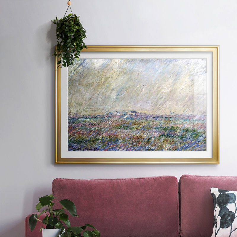 " The Rain, 1886 ", 30" H x 44" W x 1.5 D, Gold