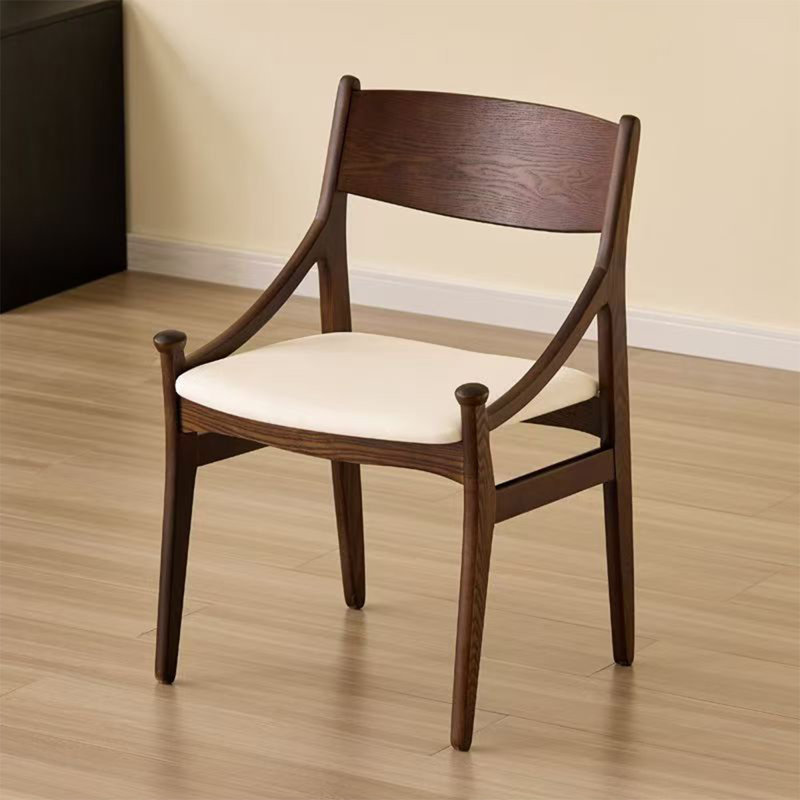 Chaise d'appoint à dossier en noisette blanche (dossier de 2)