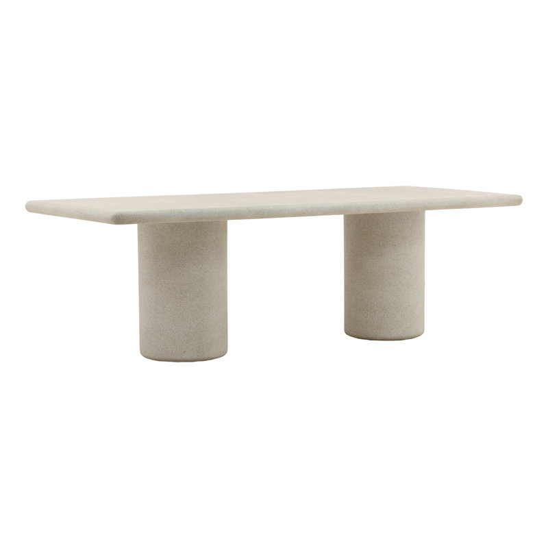 Kareem Outdoor Dining Table Light Gray