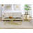 Glass Top End Table with Storage