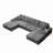 Convertible U-shaped Combination Sofa-117582060
