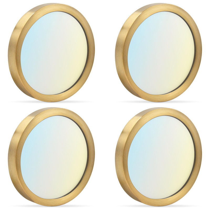 Ivy Bronx 5 Inch LED Flush Mount Ceiling Light, 10W 600LM, 5CCT 2700K-5000K, Dimmable - 4-Pack, Brass