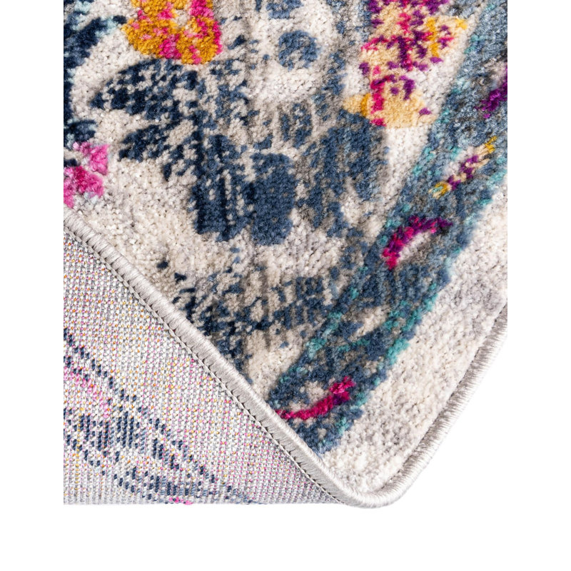 Floral Indoor Rug, Round 3'7"