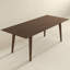 Table de salle à manger rectangulaire en bois massif de style moderne 86 po