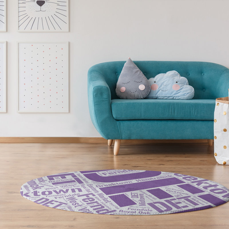 Chenille Indoor Rug, Round 5'