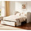 Lit escamotable double avec port USB et grand tiroir, conception compacte et compacte pour les chambres modernes