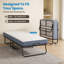 Lit d'appoint pliant portable de 96,5 cm (38 po) avec matelas de 12,7 cm (5 po) et roues verrouillables-1584513606