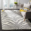 Tapis ivoire / gris foncé en laine touffeté à la main Christoffel-24824753