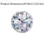 Horloge murale pastel irisée pour salle de bain et balcon 12 po x 12 po