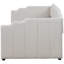  Lit de jour simple rembourré avec compartiment de rangement dissimulé sous le lit, beige