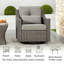 Fauteuil de patio pivotant avec repose-pieds Keaisha-612598835
