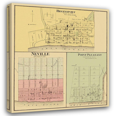 ArtDirect Hayes Gallery Wrapped Canvas Art Titled: Higginsport Neville Point Pleasant Ohio Landowner
