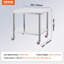 Table de travail 30 po x 36 po x 34 po en acier inoxydable avec tablette réglable à 3 niveaux et 4 roues-118772106