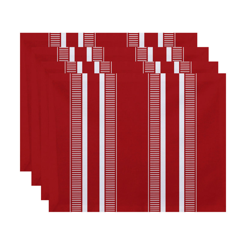 Evanni Dashing 4 Piece Placemat Set, Red
