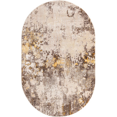 Tapis abstrait brun Fuse
