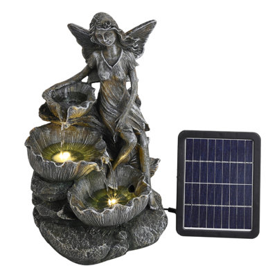Menzies Resin Solar Fountain with Light