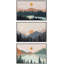 «Woodland Nursery Decor Sunrise Pastel Mountain River Nature Landscape», 3 pièces-100136147-100136150