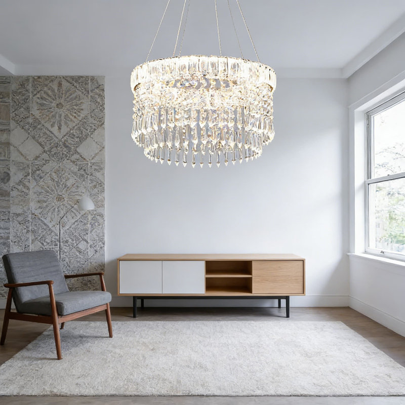 Plafonnier encastré Modern Crystal Chandelier