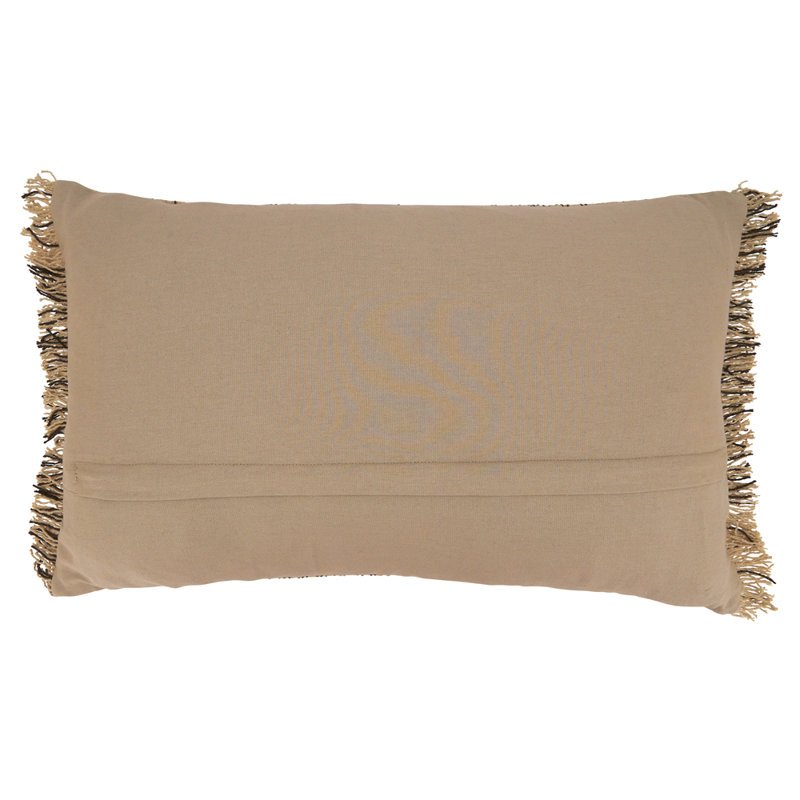 Housse de coussin décoratif moderne 100% coton Kantha Stitch Design 14 X 23 pouces, brun, Rectangle H 14 po x l 23 po, Brun