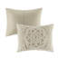 Couvre-lit médaillon en coton taupe à franges très grand / très grand pour chambre à coucher élégante-118640320-118640322