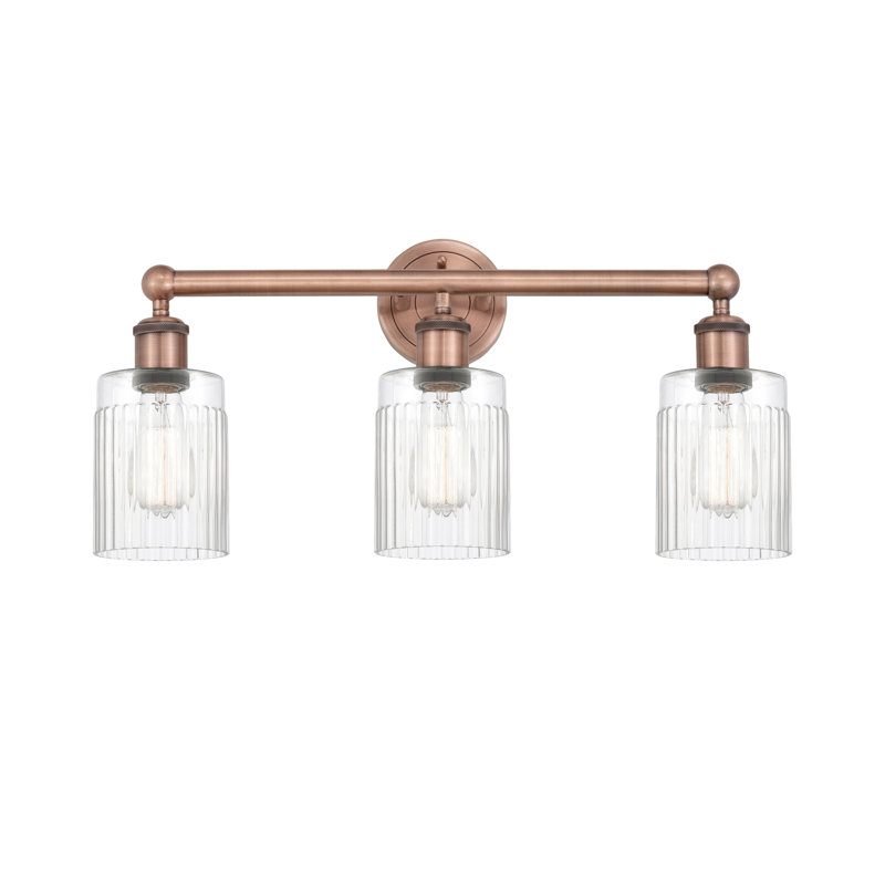 Éclairage pour meuble-lavabo à intensité variable 3 lumières Kamena, Clair, Cuivre antique