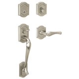 Bethpage Handleset with Single Cylinder Deadbolt and Door and Rosette