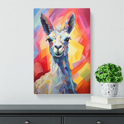 Llama Cubism No.2 - Wrapped Canvas