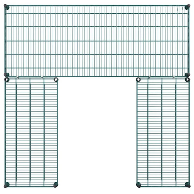 Ensemble de rayonnage à 4 étages Regent NSF Green Epoxy, Vert