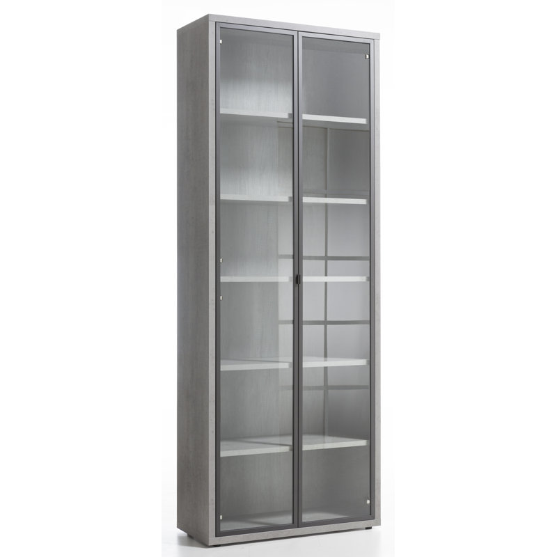 Disegno 217cm H x 81.5cm W Standard Bookcase, Grey