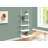 Bookshelf, Bookcase, Etagere, Ladder, 5 Tier, 72"H, Office, Bedroom, White Laminate, White Metal, Contemporary, Modern