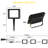 Black Plug-in Integrated LED Flood Light Pack，IP66 Waterproof Remote Control