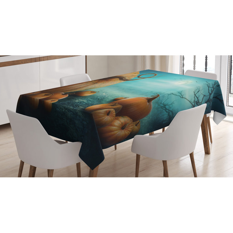 Autumn Pumpkin Tablecloth, 84" x 60"