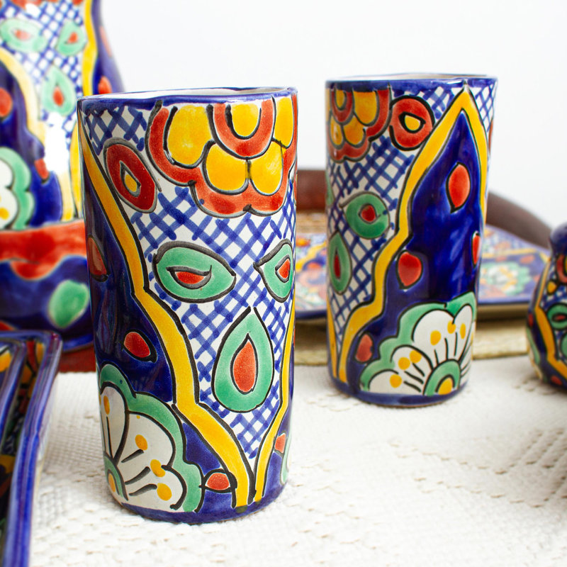 13oz. Handmade Ceramic Drinking Glass Set