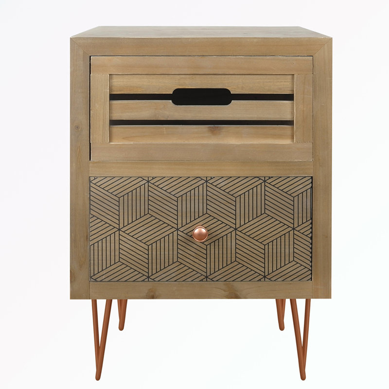 Table de chevet 2 tiroirs Joelaine