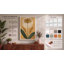 Golden Lotus Moon Botanical - Wrapped Canvas-1093094821-1093094818