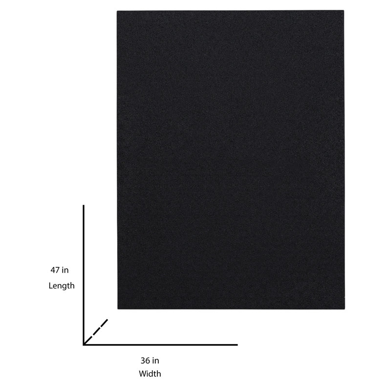 Black Heavy Duty Non-Skid Rubber Utility Mat 3' x 4'