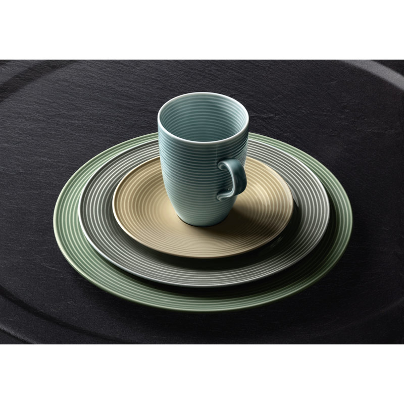 Youa Porcelain Dinner Plate, Gray