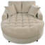 Luxueuse chaise longue rembourrée en chenille avec sièges capitonnés et coussins amovibles pour un confort et un style ultimes-1311007809