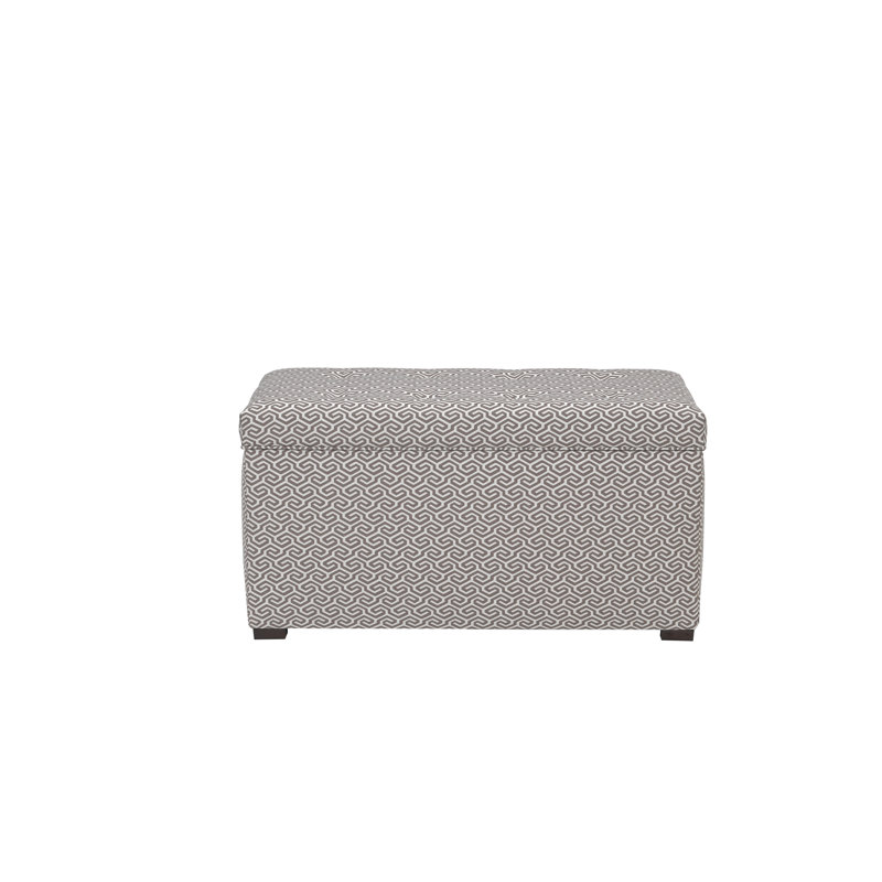 Banc de rangement à couvercle rabattable rembourré, Crème / taupe