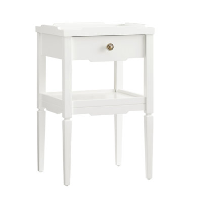 Foley White 1-Drawer Nightstand