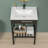 24" W x 18" D x 35" H Ceramic Rectangular Console Sink Bathroom Sink with Overflow