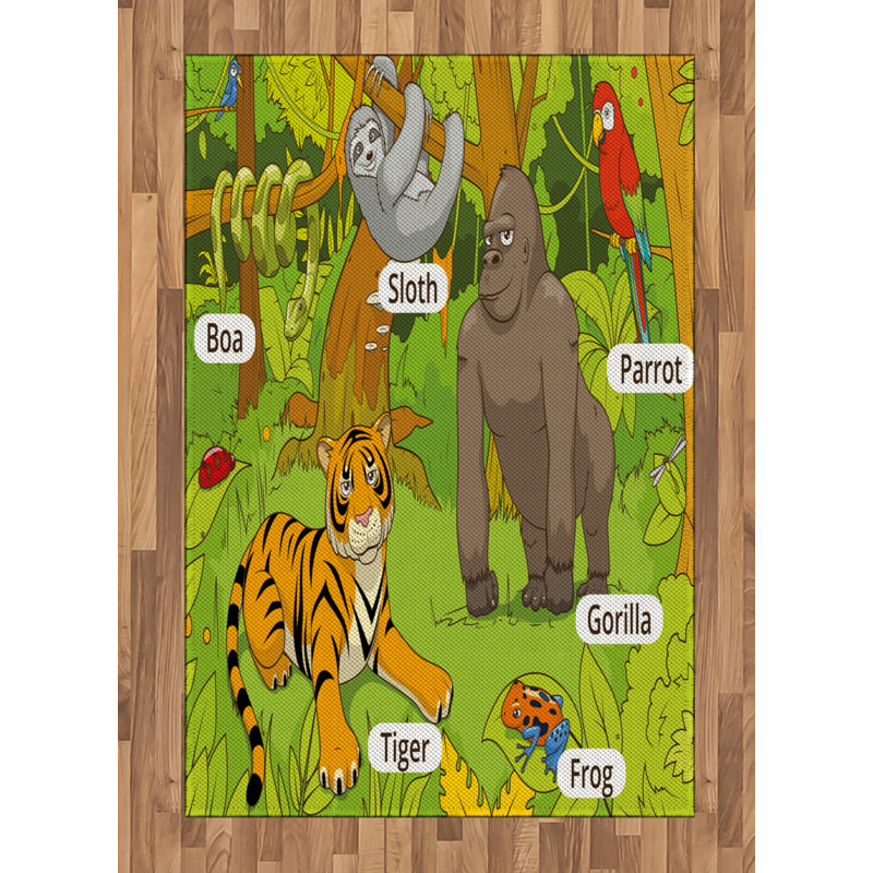 Tapis décoratif en fibre de polyester à haute densité, Rectangle— 4 pi x 5 pi 8 po