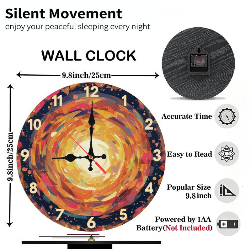 Cadran de l'horloge géométrique avec chiffres