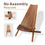 Chaise d'extérieur pliante en bois d'acacia