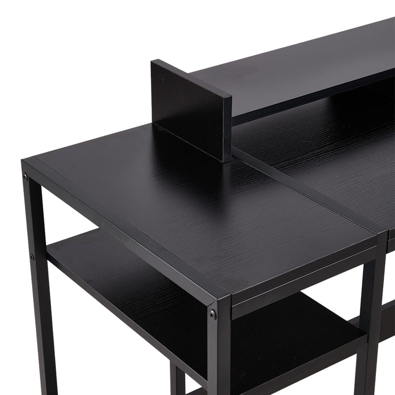 Metal Base Standing Desk, Black