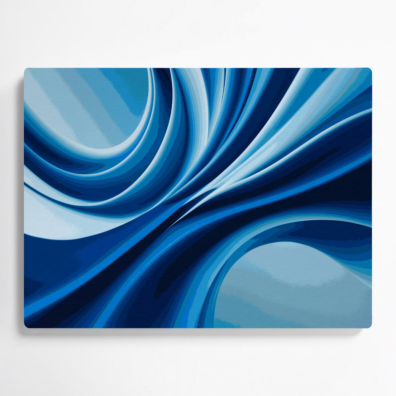 Gradient Abstract 16, art mural en métal bleu, H 11 po x l 14 po