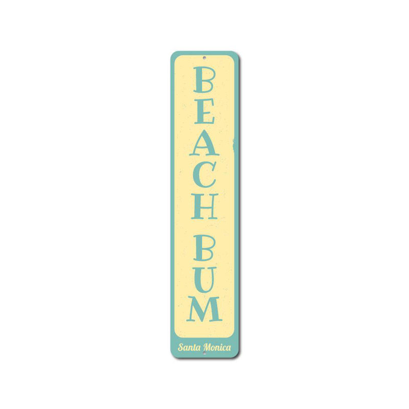 Plaque de plage en aluminium sur mesure, H 4 po x l 18 po x P 0,04 po