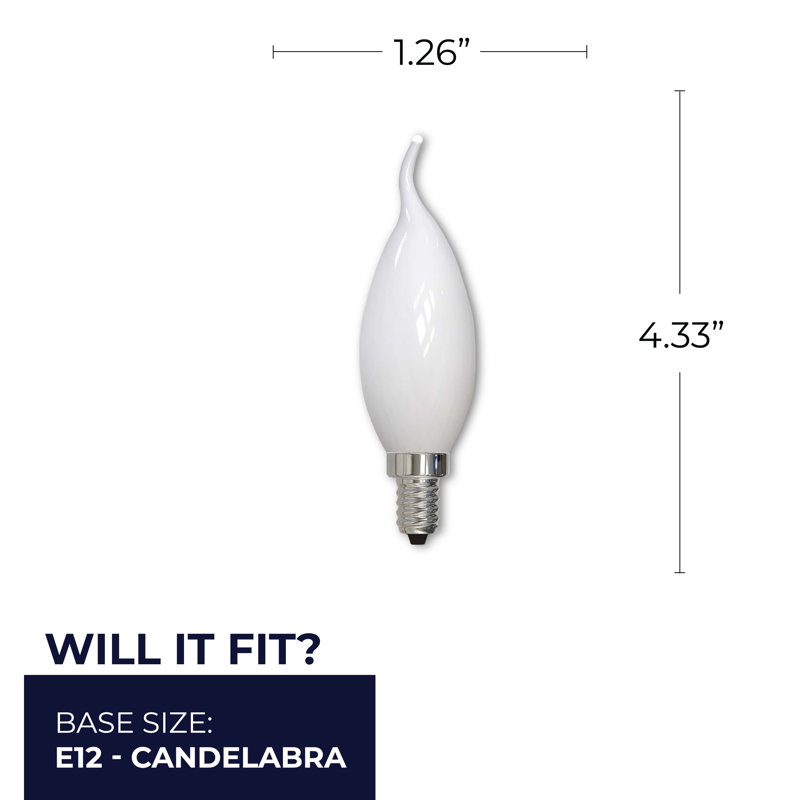 Ampoule à intensité variable de 40 watts à DEL CA10 à intensité variable (2 700 K)